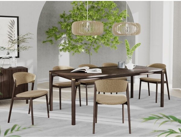 Barna bővíthető étkezőasztal 95x180 cm Arun – Unique Furniture