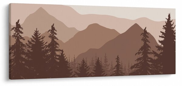 Kép - Barna hegyek N⁰2 (120x50 cm)