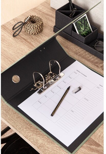 Zöld karton rendszerező dokumentumokhoz Archie Canvas Paper Laminate – Bigso