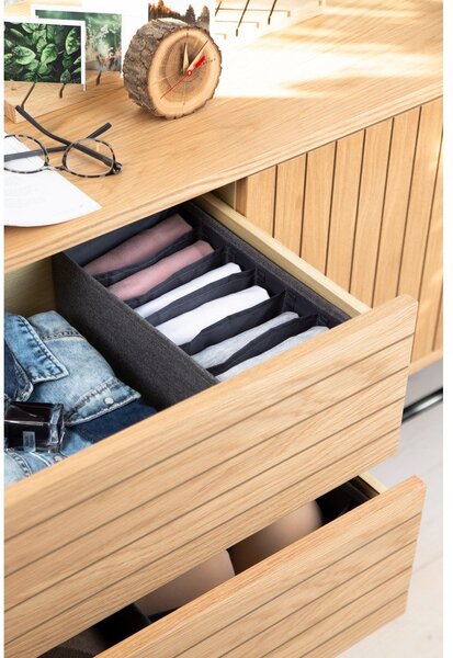 Drawer szürke rekeszes fiókrendszerező, 16,5 x 11 cm - Bigso Box of Sweden