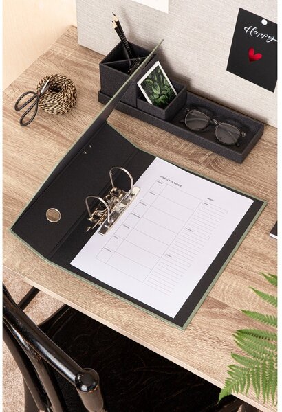 Zöld karton rendszerező dokumentumokhoz Archie Canvas Paper Laminate – Bigso