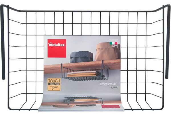 Függő rozsdamentes acél konyhai kosár 26x40 cm Kanguro – Metaltex
