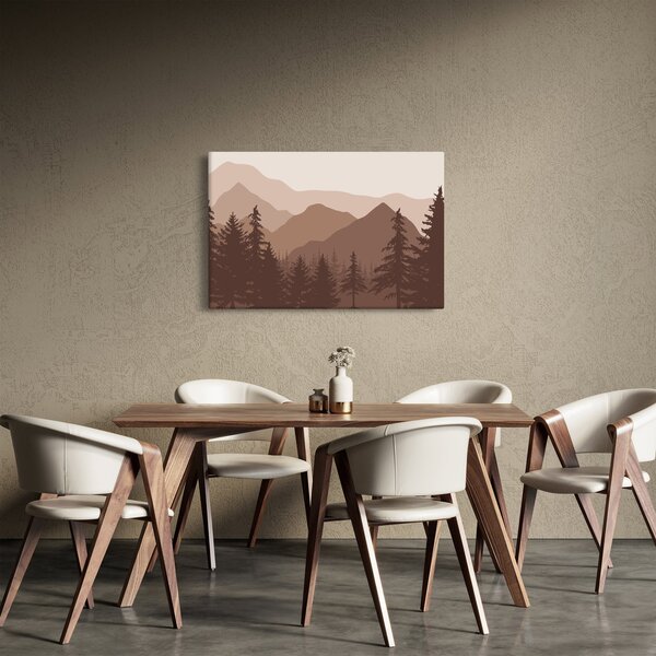 Kép - Barna hegyek N⁰2 (90x60 cm)