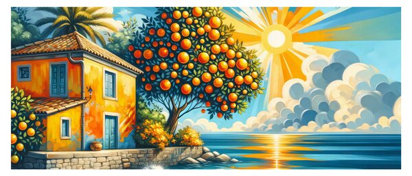 Kép - Ház narancsokkal I. (120x50 cm)