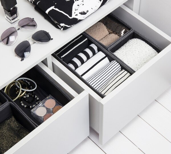 Drawer 3 db-os szürke rendszerező szett - Bigso Box of Sweden