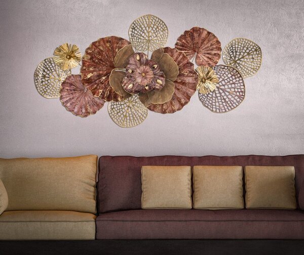 Flowery fali fémdekoráció, 118 x 58 cm - Mauro Ferretti