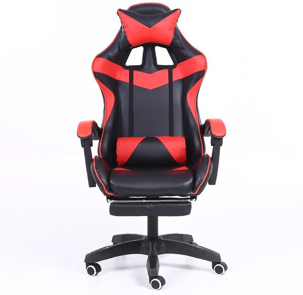 RACING PRO X Gamer szék lábtartóval, piros-fekete