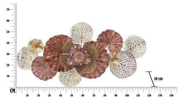 Flowery fali fémdekoráció, 118 x 58 cm - Mauro Ferretti