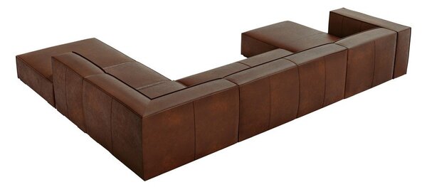 Konyakbarna bőr sarokkanapé (jobb oldali) Madame – Windsor & Co Sofas