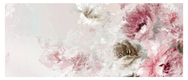 Kép - Festés rózsaszín virágok (120x50 cm)