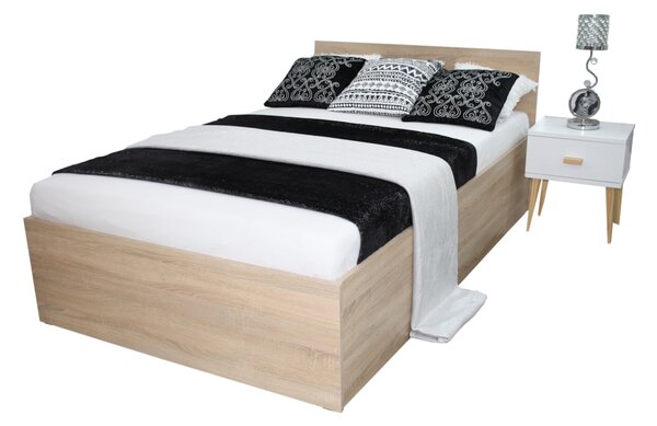 EBONY ágy + matrac + ágyrács AJÁNDÉK, 120x200, sonoma
