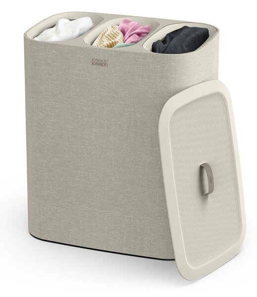 Bézs textil szennyeskosár 90 l Tota Trio – Joseph Joseph