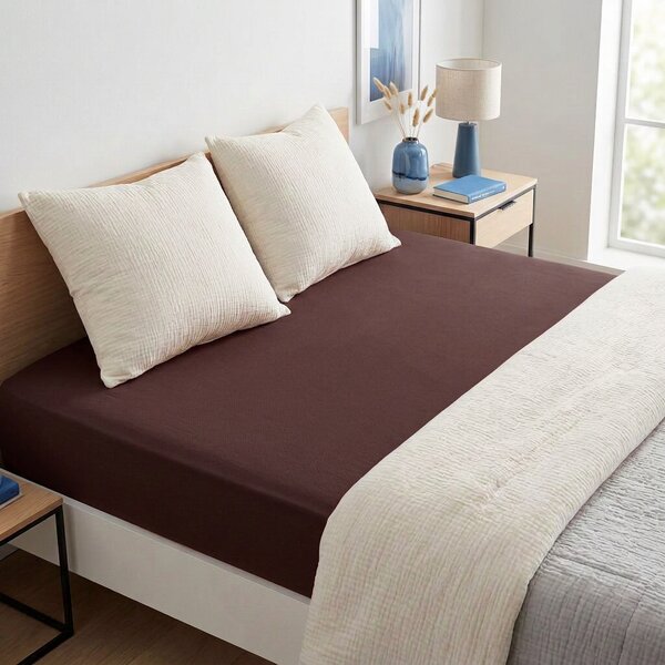 4Home IDEAL jersey lepedő sötétbarna, 120 x 200 cm, 120 x 200 cm
