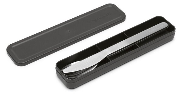 Ezüstszínű rozsdamentes acél utazó evőeszköz készlet 3 db-os Make & Take – Brabantia