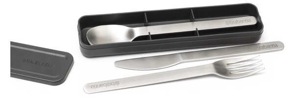 Ezüstszínű rozsdamentes acél utazó evőeszköz készlet 3 db-os Make & Take – Brabantia