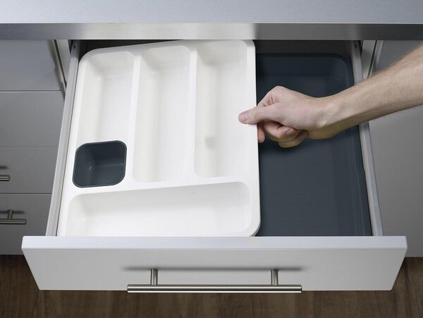 DrawerStore szürke állítható evőeszköztartó - Joseph Joseph