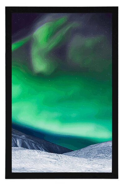Poszter aurora borealis az égen
