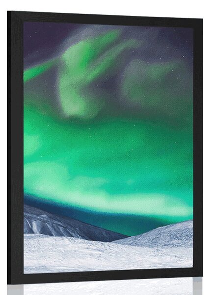 Poszter aurora borealis az égen