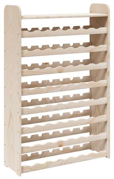 Tömör fenyőfa bortartó állvány tetővel 72,5 x 25 x 111,5 cm