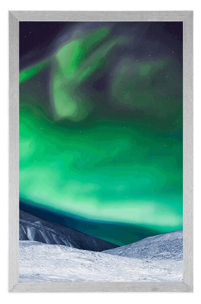 Poszter aurora borealis az égen
