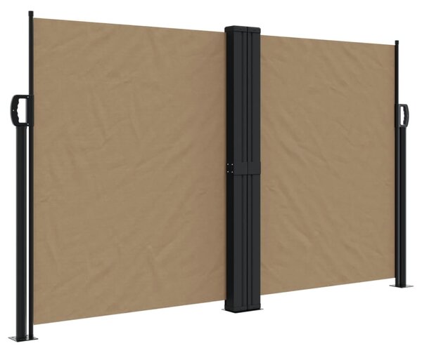Tópszínű behúzható oldalsó napellenző 140 x 600 cm