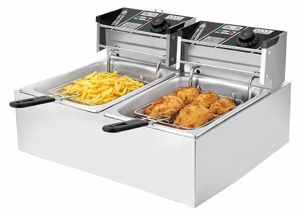 12 literes elektromos fritőz,olajsütő - 2*2500W