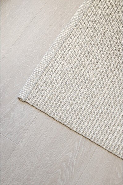 Krémszínű kültéri-beltéri szőnyeg 85x160 cm Mono Linen Vanilla – Pappelina