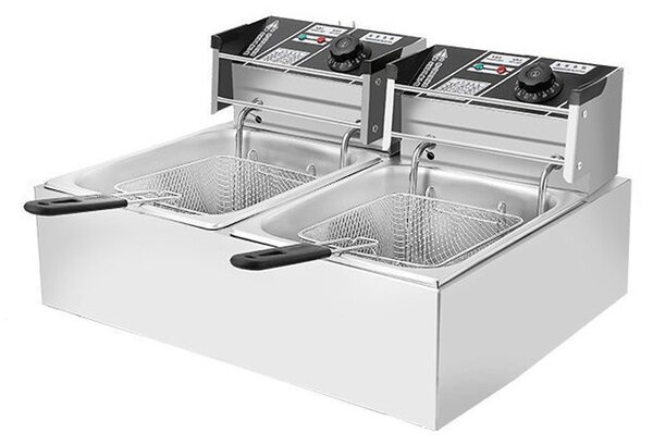 12 literes elektromos fritőz,olajsütő - 2*2500W