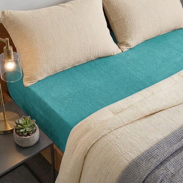 4Home IDEAL frottír lepedő zöld türkiz, 140–160 x 200 cm, 140–160 x 200 cm