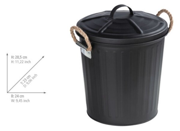 Gara Matt fekete kosár, térfogat 6 l - Wenko