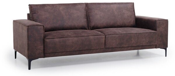 Barna bőrutánzat kanapé 224 cm Copenhagen – Scandic