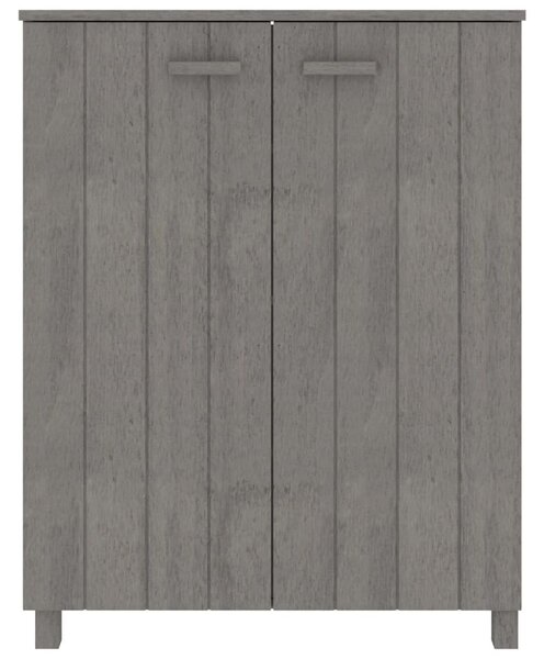 HAMAR világosszürke tömör fenyőfa cipőszekrény 85 x 40 x 108 cm