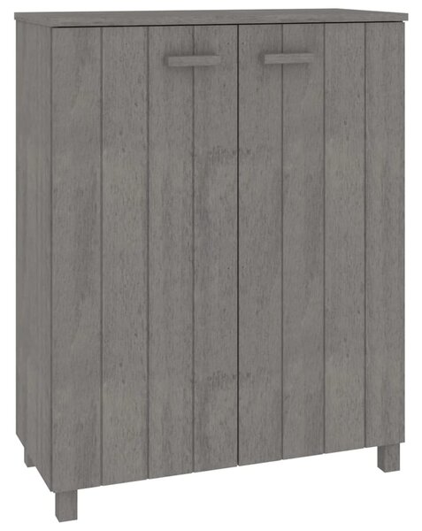 HAMAR világosszürke tömör fenyőfa cipőszekrény 85 x 40 x 108 cm