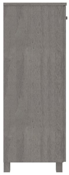 HAMAR világosszürke tömör fenyőfa cipőszekrény 85 x 40 x 108 cm