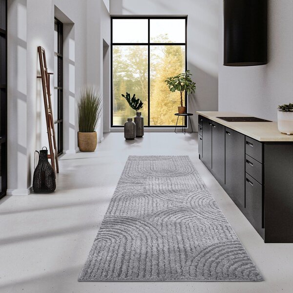Szürke futószőnyeg 80x240 cm Chappe Light Grey – Elle Decoration