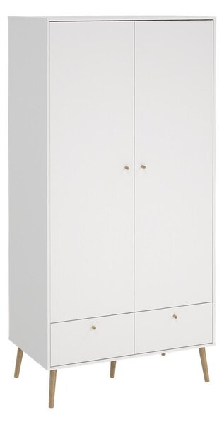 Fehér ruhásszekrény 99x200 cm Bodo – Tvilum