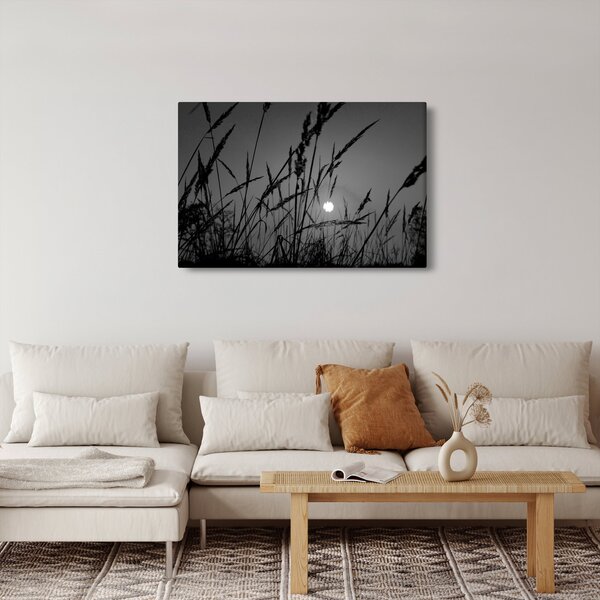 Kép - rét naplementével (90x60 cm)