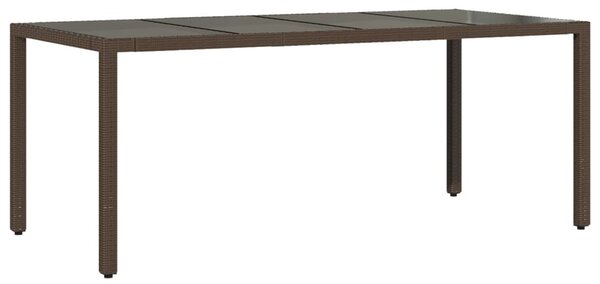 9 részes barna polyrattan kerti bisztrógarnitúra párnákkal