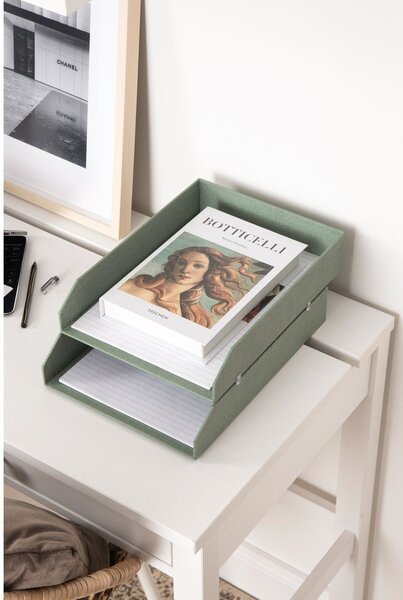 Zöld karton rendszerező szett 5 db-os dokumentumokhoz Holger Canvas Paper Laminate – Bigso