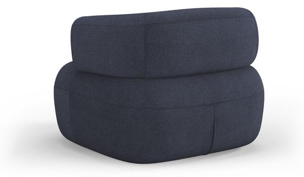 Sötétkék buklé fotel Jenny – Micadoni Home