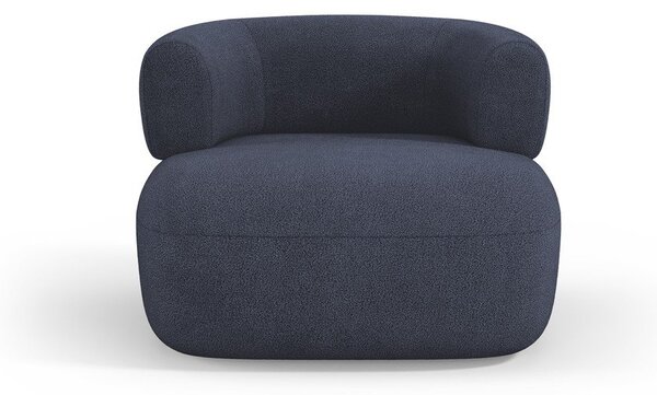 Sötétkék buklé fotel Jenny – Micadoni Home