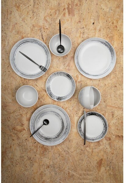 Fekete rozsdamentes acél evőeszköz készlet 16 db-os Modern retro – Premier Housewares