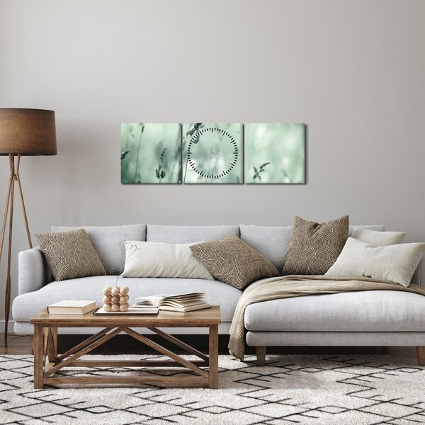 Kép - Zöld rét (órával) (90x30 cm)