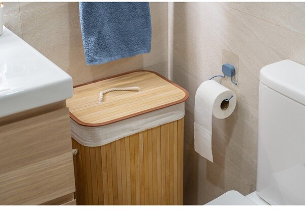 Natúr színű bambusz szennyeskosár 78 l Bamboo – Compactor