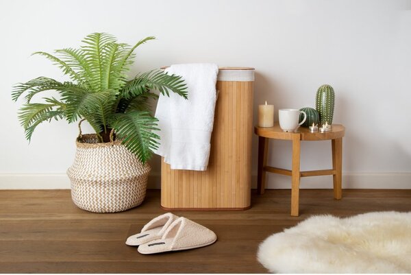 Natúr színű bambusz szennyeskosár 78 l Bamboo – Compactor