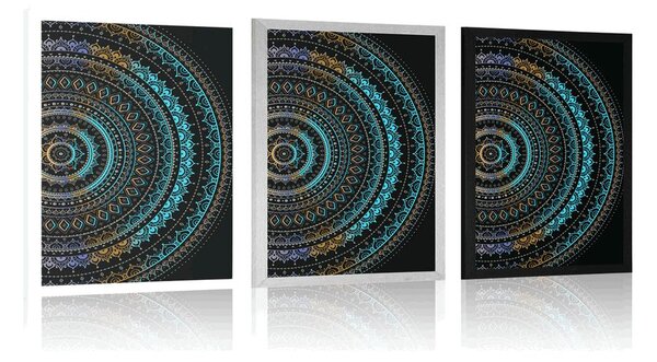 Poszter Mandala nap mintával
