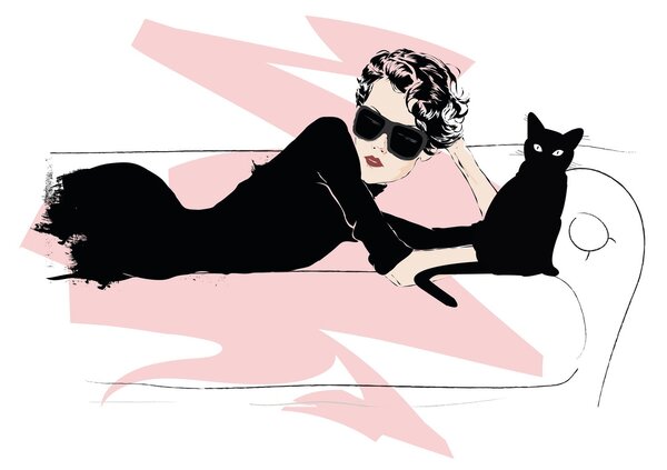 Kép - Fashion lady (90x60 cm)