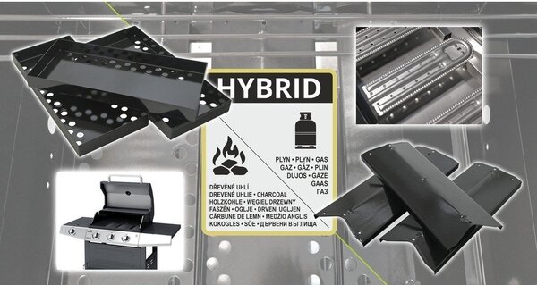 Gáz-faszenes grillsütő Hybrid Core – Cattara