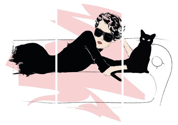 Kép - Fashion lady (90x60 cm)