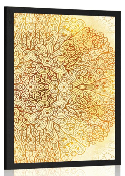 Poszter arany etnikus Mandala